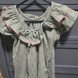 2 Floral Ruffle Sleeve Dress Size 4T